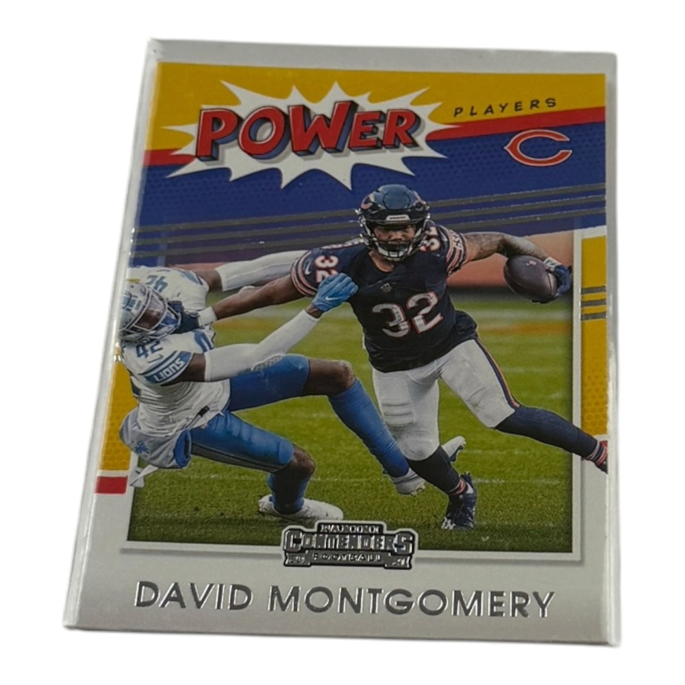 2021 Panini Contenders David Montgomery Power Players Insert Chicago Bears PPDMO